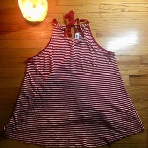 Striped Halter Tank Top